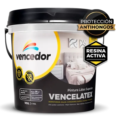 Pintura Látex Vencedor Vencelatex Mate Antihongos Interior y Exterior