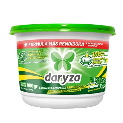 Lavavajilla en Pasta Triple Poder Limón Daryza x 800 gr