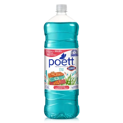 Limpiador Desinfectante Aromatizante Poett Alegra tu Día 1.8 L