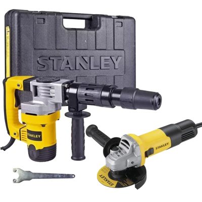 Combo Martillo Demoledor y Amoladora Stanley SHM5K-K4 SDS Max 1010W + 4 1/2"