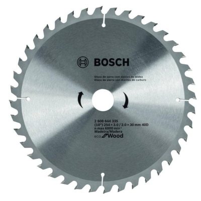 Disco de Sierra Circular Bosch 10 Pulgadas 40 Dientes para Madera