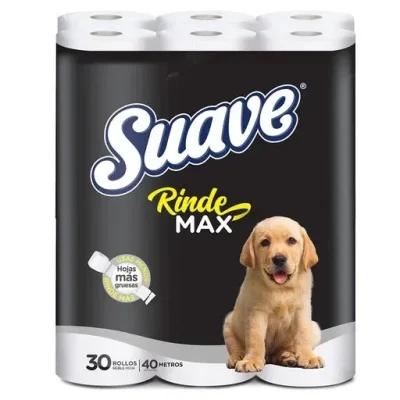 Papel Higiénico Suave Resiste Max Doble Hoja x 30 Rollos