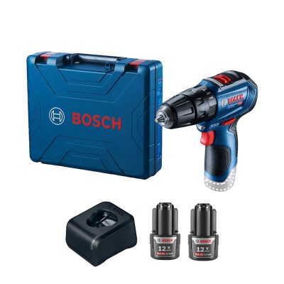 Taladro Percutor Inalámbrico Bosch GSB 12V-30 · 12 V Brushless, 30 Nm, 2 baterías 2,0 Ah