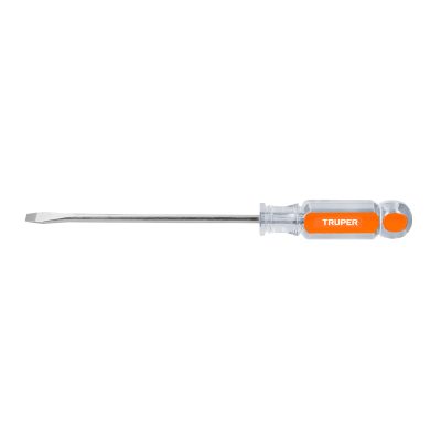 Desarmador plano 1/4 x 6" mango de acetato TRUPER 14161