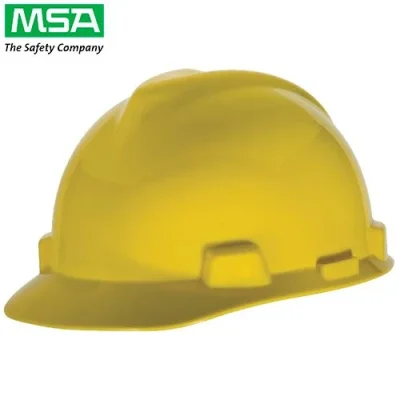 Casco de Seguridad MSA V-Gard Tipo Jockey Amarillo con Fas-Trac III (475360)