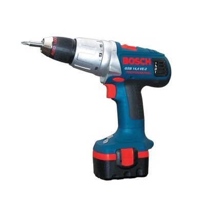 Taladro Percutor Inalámbrico Bosch GSB 14,4 VE-2 · 14,4 V con mandril 1/2", 2 baterías y cargador