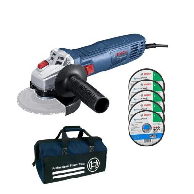 Amoladora Angular Bosch 4 1/2" 710W 12000 rpm con Kit de 5 Discos