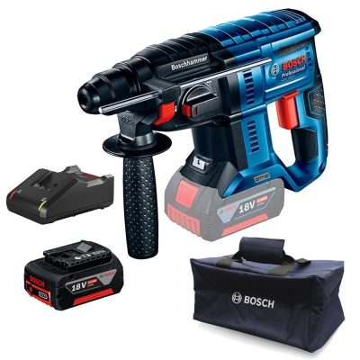 Combo Rotomartillo SDS-Plus Bosch GBH 180-LI 18V Brushless 2.0J con Batería 4.0Ah
