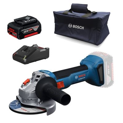 Combo Amoladora Angular Bosch GWS 18V-8 Brushless 5" + Batería 4.0Ah