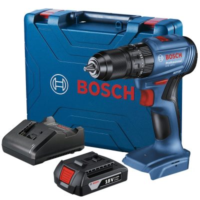 Taladro Percutor Inalámbrico Bosch GSB 185-LI - 18 V brushless, mandril 1/2", con batería y cargador