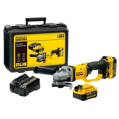 Amoladora Angular Stanley Fatmax SCG400M2K-B2 20V 4 1/2" 2 Baterías