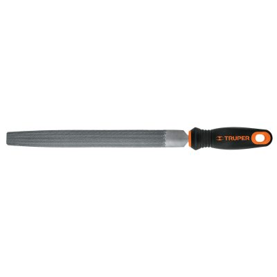 Lima media caña bastarda 10" con mango Comfort Grip, TRUPER