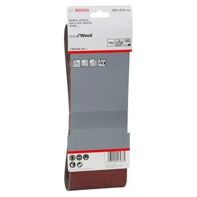 Lija de banda Bosch Best for Wood 2608.606.130-000 de 4 x 24" grano 60, pack de 3