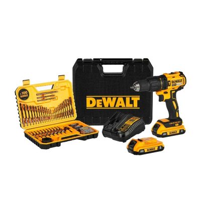 Taladro Percutor DeWalt DCD7781S2A-B2 20V Brushless 1/2" 65 Nm con 2 Baterías y Set de 100 Piezas