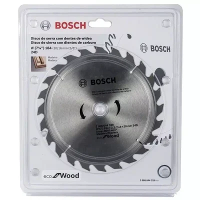 Disco de Sierra Circular Bosch Eco 2608.644.329-000 de 7 1/4" con 24 Dientes para Madera