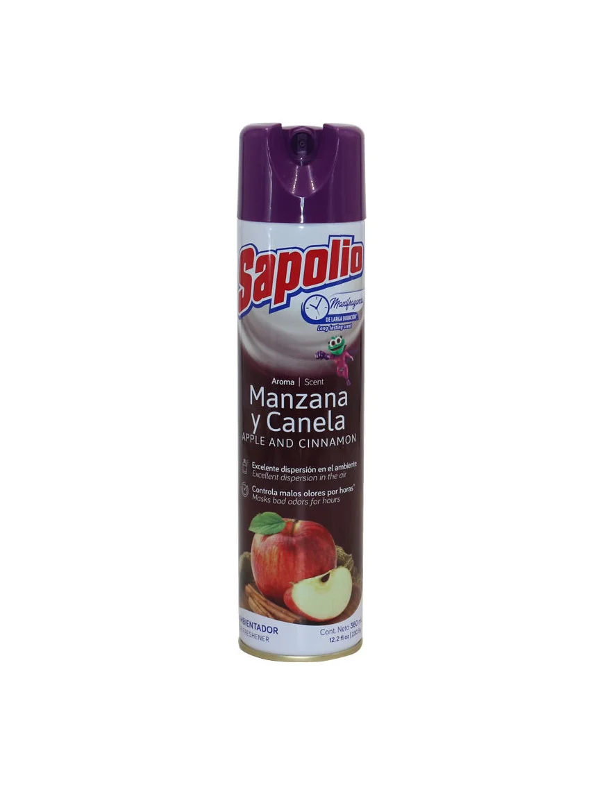 Ambientador Spray Sapolio Manzana y Canela 360ml