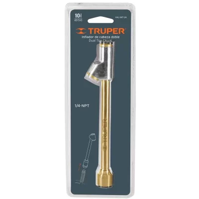 Inflador de Cabeza Doble Truper Conexión Hembra 1/4" NPT 19089