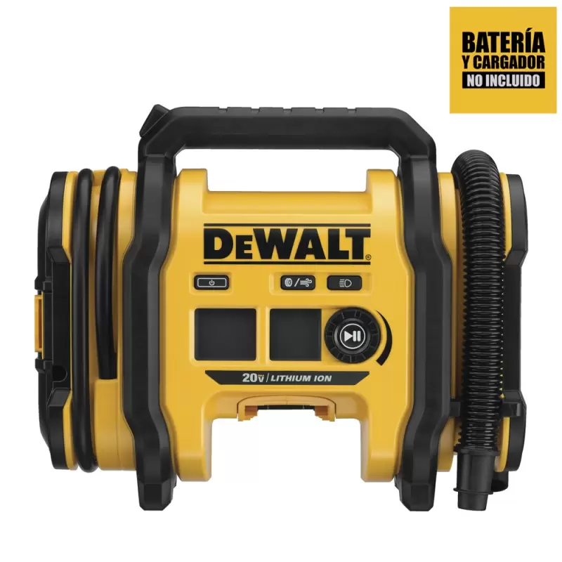 Inflador de aire inalámbrico DeWalt DCC020IB 20V de 3 a 160 PSI con triple alimentación