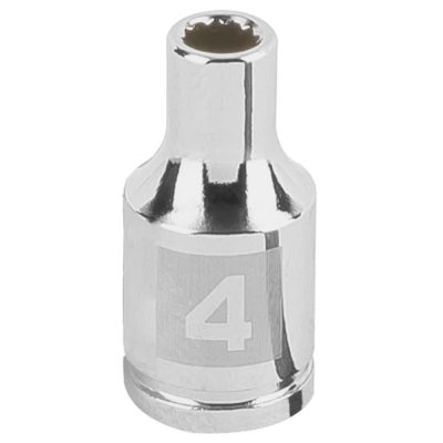 Dado Poligonal Truper 1/4" x 4mm Corto Sistema Milimétrico