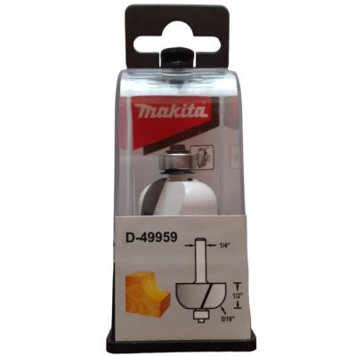 Fresa Media Caña Makita D-49959 1/4" con Rodaje para Fresadora
