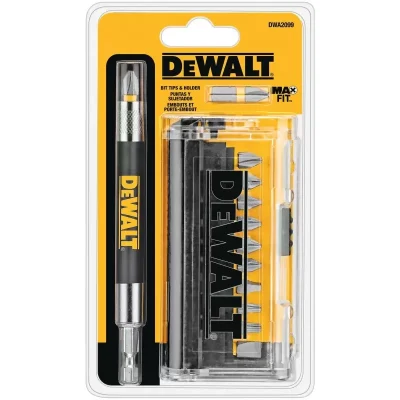 Set de Puntas MaxFit DeWalt DWA2099 con Guía Magnética de 6" y 12 Bits de 1"