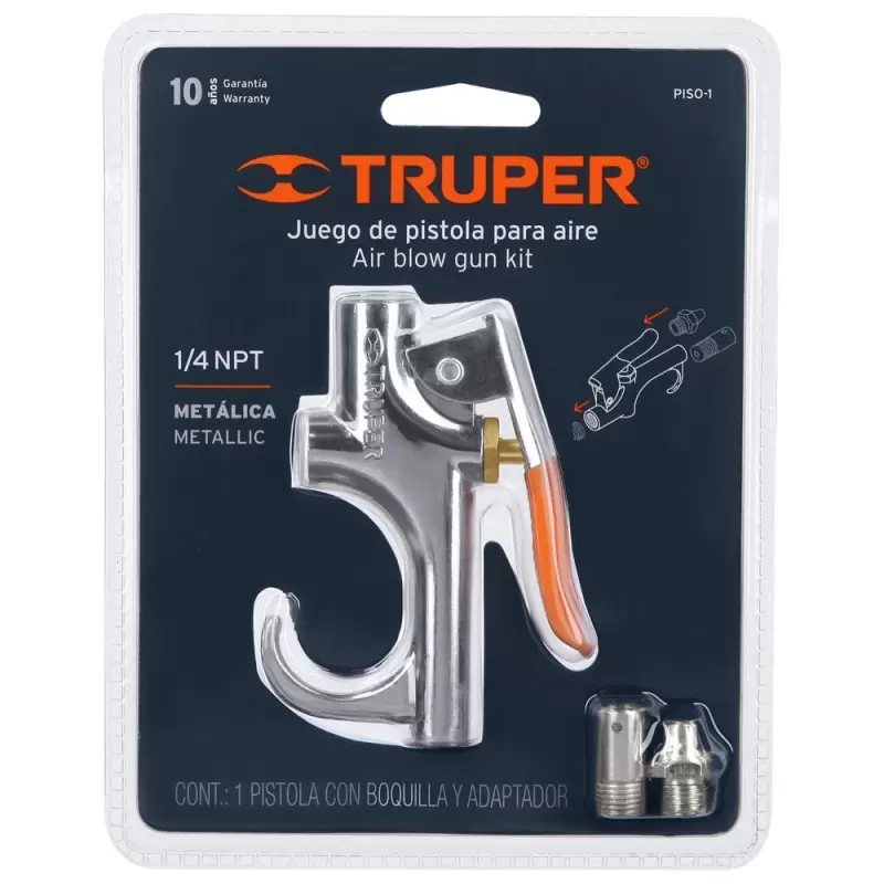 Pistola Sopladora Truper 19023 Mini Metálica 1/4" NPT