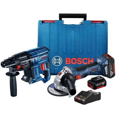 Combo Inalámbrico Bosch Amoladora GWS 180-LI + Rotomartillo GBH 180-LI 18V