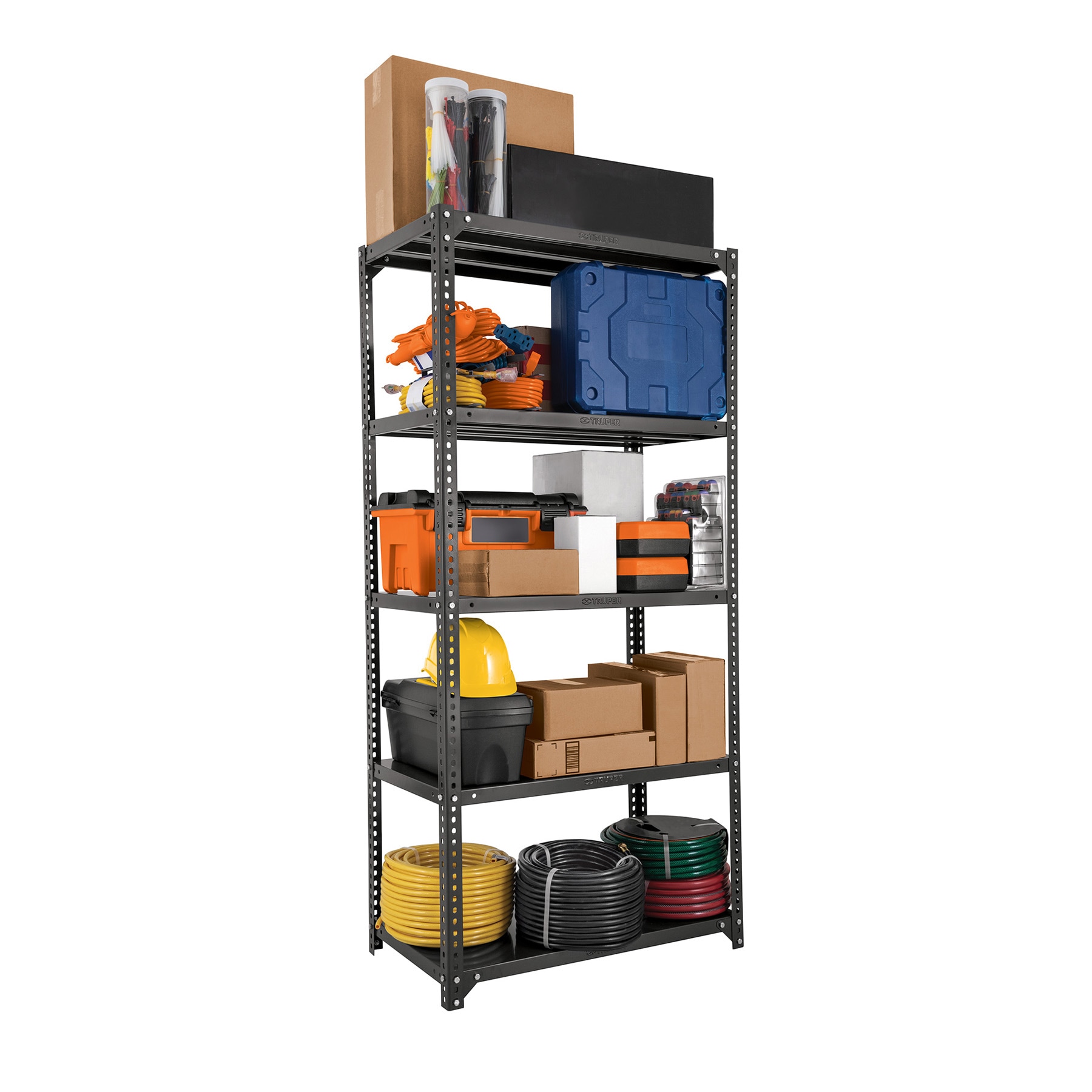 Estante metálico 5 repisas capacidad 120kg, 85x46x180, TRUPER