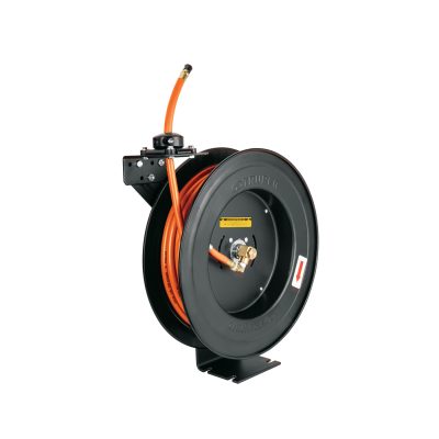 Manguera para compresor, de hule, 15m x 3/8", carrete retráctil, TRUPER