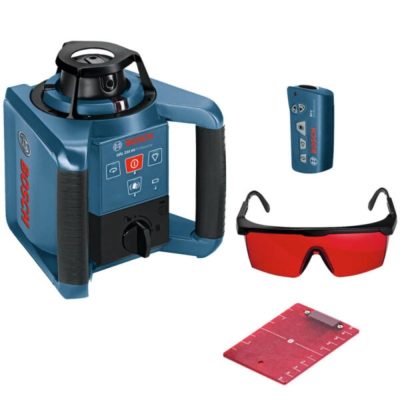Nivel Laser Rotativo Bosch GRL 250 HV Rojo con Control Remoto y Maletin