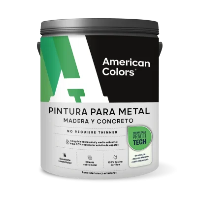 Pintura para Metal, Madera y Concreto American Colors Practitech Secado Rápido