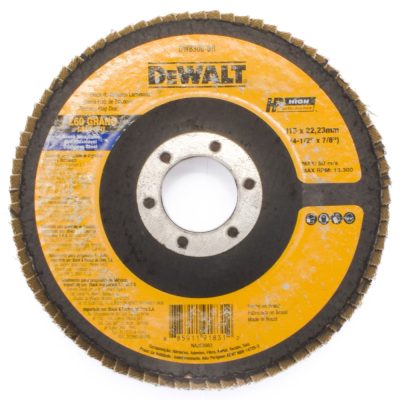 Disco Flap DeWalt DW8308-BR de 4 1/2" Grano 60 en Circonio para Inoxidable