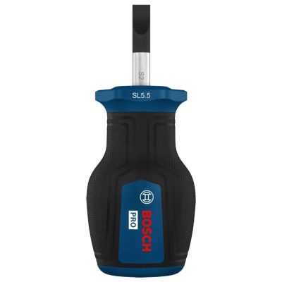Destornillador Corto Stubby Bosch Plano SL 5.5mm x 25mm