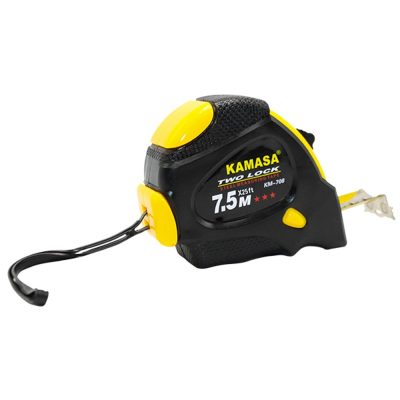 Wincha Kamasa KM708 7.5 m con Cinta de Nylon y Gancho Imantado