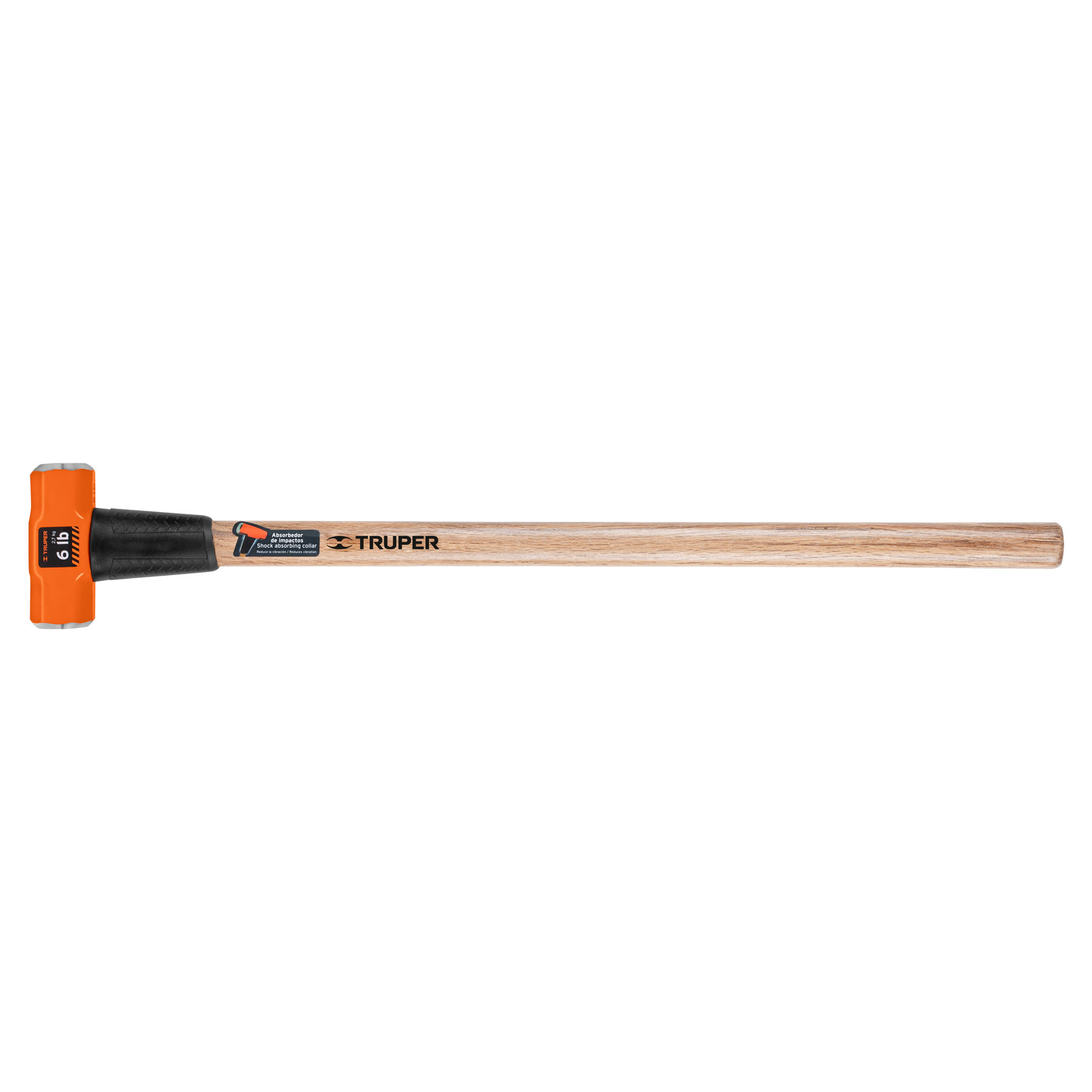 Marro octagonal 6 lb, mango de madera 36", TRUPER