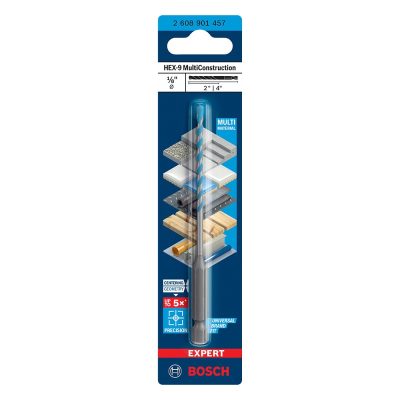 Broca Multiuso Bosch Expert Vástago Hexagonal para Concreto Madera y Metal