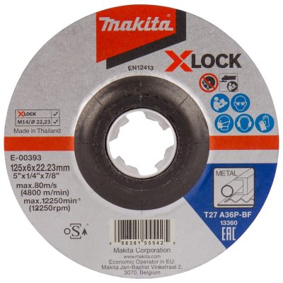 Disco de Desbaste 5 pulgadas x 6mm X-Lock para Metal Makita E-00393