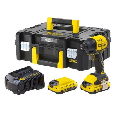 Atornillador de Impacto Brushless Stanley SBI811D2T-B2 1/4" 20V 230Nm