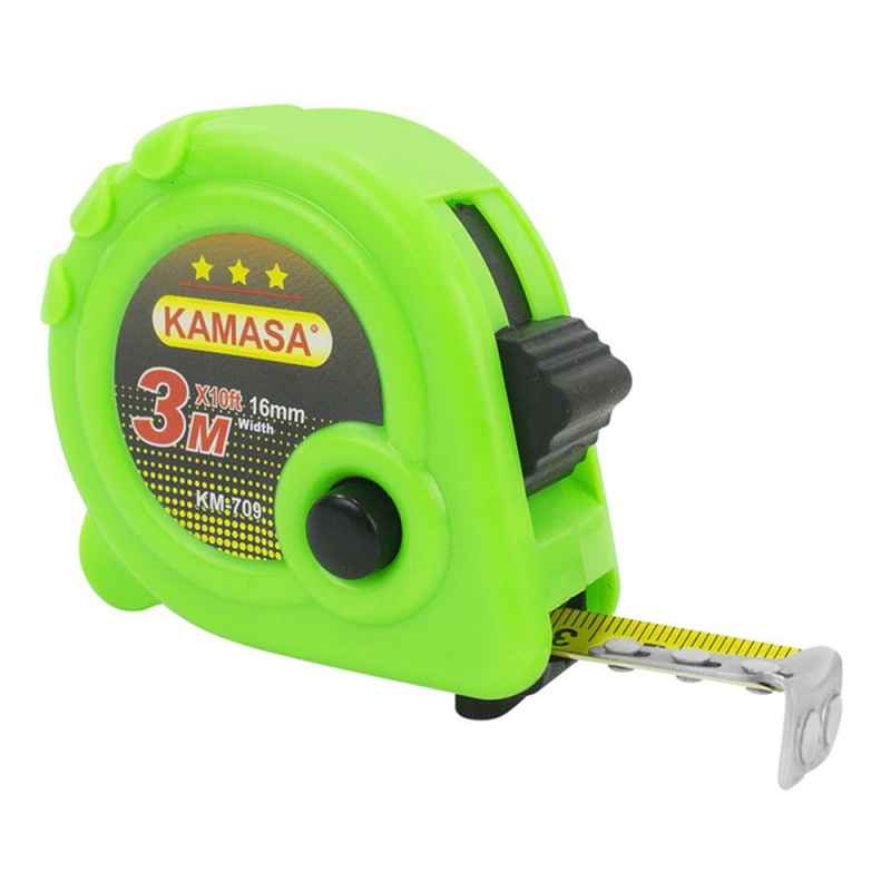 Wincha Kamasa KM709 3 m x 16 mm con Gancho Magnético