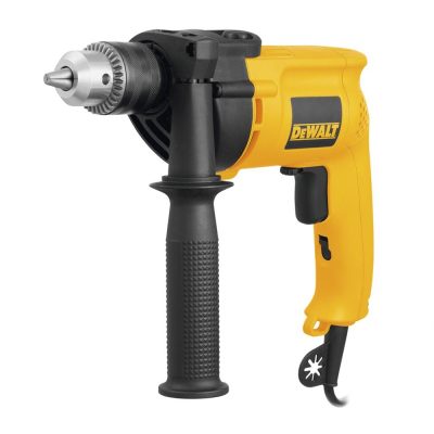 Taladro percutor con cable DeWalt DW508S-B2C 1/2" con mandril de llave y empunadura auxiliar