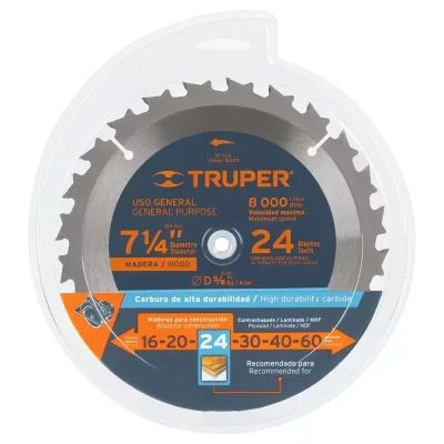 Disco Sierra Circular 7 1/4" Truper 18300 24 Dientes