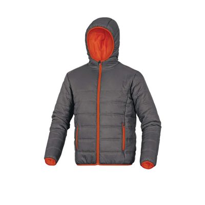 Casaca Acolchada Delta Plus Doon (guata 100% reciclada, gris/naranja)