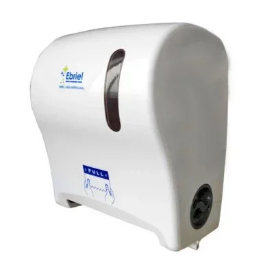 Dispensador de Papel Toalla en Rollo Auto Corte Blanco PD-418 Ebriel