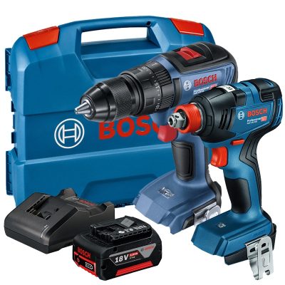 Combo Taladro Percutor Bosch GSB 18V-50 + Llave de Impacto GDX 18V-200 5.0Ah