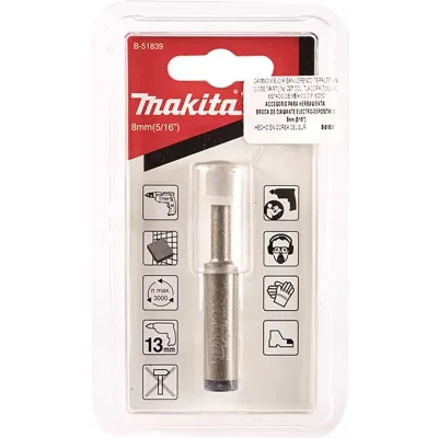 Broca Diamantada 8x20mm para Porcelanato y Granito Makita B-51839