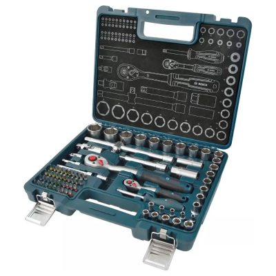 Juego de Dados y Ratchet Bosch 1/4" y 1/2" 80 Piezas