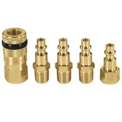 Juego de Acople y Conector de Latón 1/4" NPT Truper 19081
