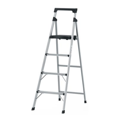 Escalerilla tubular plegable, 4 peldaños, aluminio, TRUPER