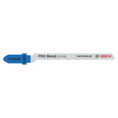 Hoja de Sierra Caladora Bosch T118 EOF para Corte Curvo en Acero x5