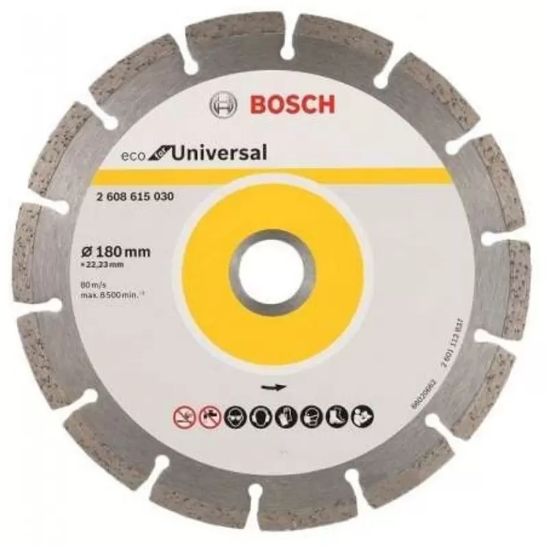 Disco diamantado segmentado Bosch Eco 2608.615.030-000 de 7" (180 mm) para concreto